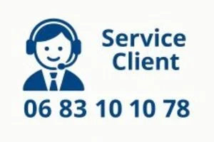 Icône de service client avec numéro de téléphone : 06 83 10 10 78.